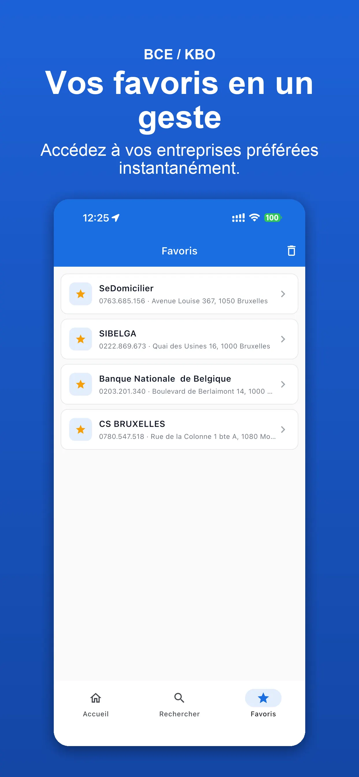 Codes NACE et activités d'une entreprise