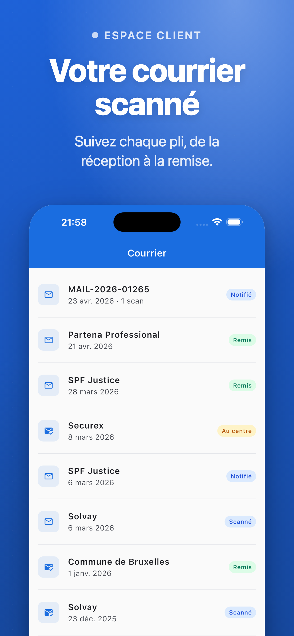Contrats signés consultables — Company Belgium Client