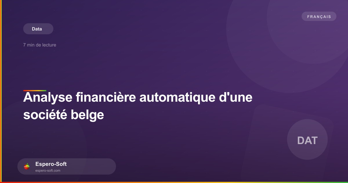 Rapport d'analyse financière avec graphiques et ratios