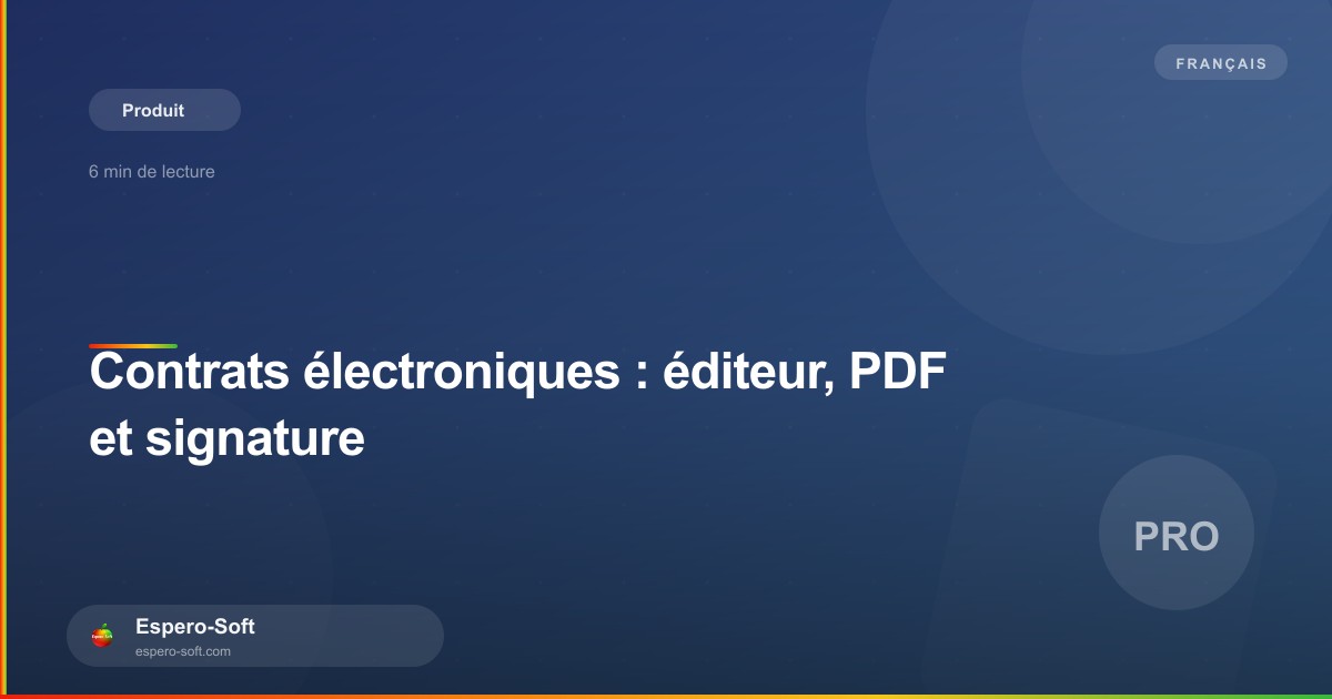 Contrat électronique affiché dans un éditeur avec bouton de signature